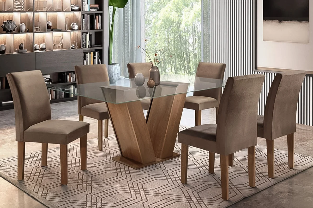 Aplicação de tampos de mesa